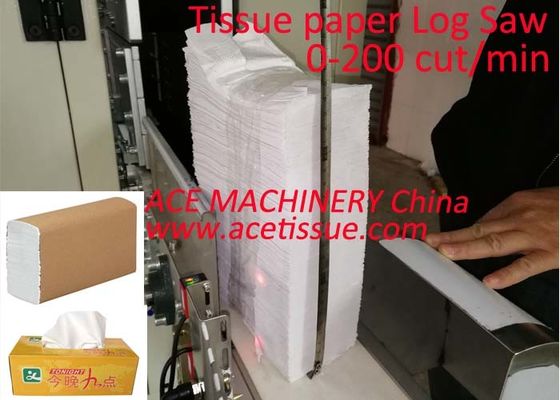 Facial Tissue Single Channel Log Saw Cutting Machine Fully Automatic