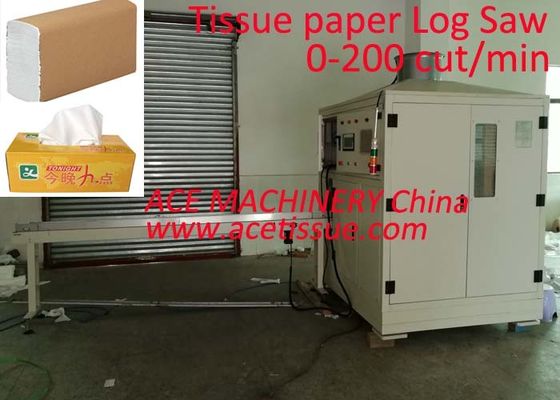 Facial Tissue Single Channel Log Saw Cutting Machine Fully Automatic