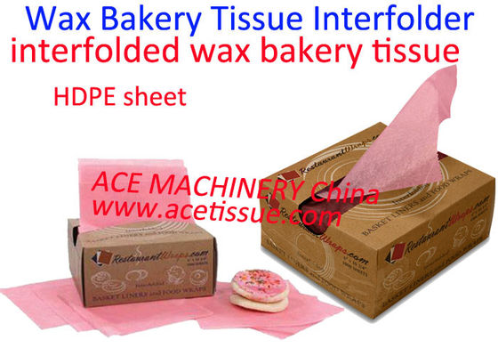Interfolded Dry Wax Bakery Tissue Interfolding Machine For Food Deli Paper