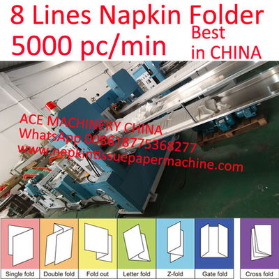 Taiwan Design High Speed Napkin Production Machine With 4 Channels 5000 Sheet/Min
