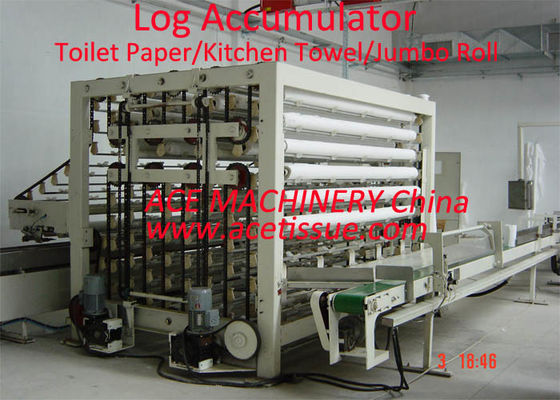 Acumulador industrial automático do log do rolo para o diâmetro 250mm do tecido do rolo da mão