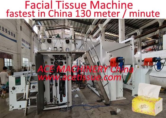 12000 folhas/min Taiwan Design Interfold Facial Tissue Paper Making Machine With Embossing System