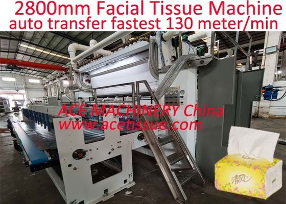 Máquina de tecido facial totalmente automática com sistema de gravura automática de transferência intercalada em V