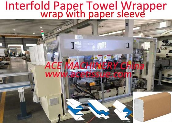 Ecrã táctil Z/M/V Máquina de embalagem de papel de tecido dobrável com rolos de papel kraft