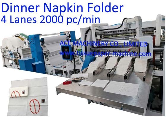 406*380mm1/8 que dobra a máquina de lenço de papel do guardanapo de 4 pistas