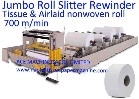 lenço de papel automático do rolo da mãe de 1200mm que corta e máquina do rebobinamento