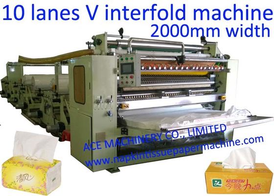 Máquina facial de 6000 folhas/de lenço de papel pistas do minuto 10