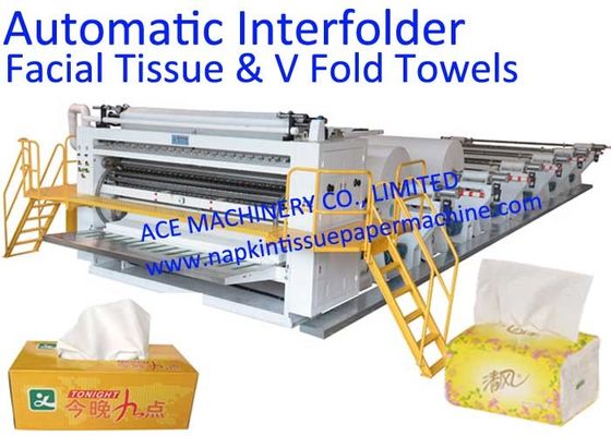 Máquina facial automática completa da fatura de lenço de papel movido a motor separado