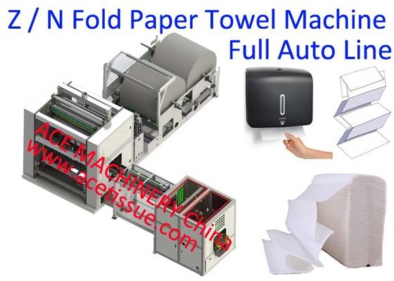 Transferência inteiramente auto de papel da máquina de toalha à máquina de embalagem de toalha de mão