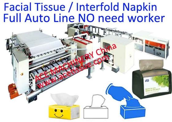 Máquina automática completa do guardanapo de Interfold com auto transferência à máquina de empacotamento