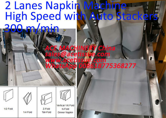 Máquina totalmente automático do guardanapo de papel com máquina de empacotamento 2800Pc/Min