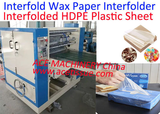 Máquina plástica de Interfolding da folha do HDPE automático de Interfolded para o tecido da padaria
