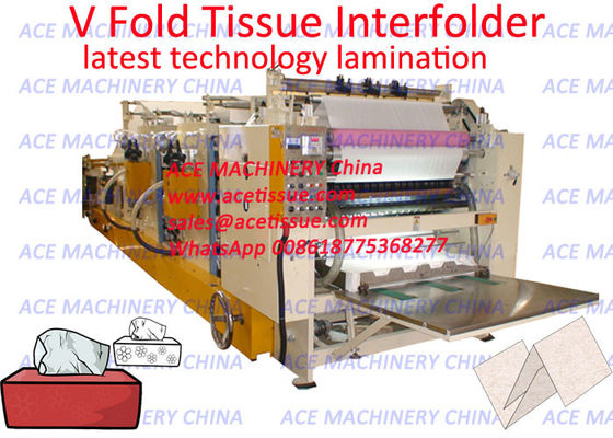 Tipo de tiragem automático tecido de papel facial de China que converte a máquina com colagem da unidade da laminação