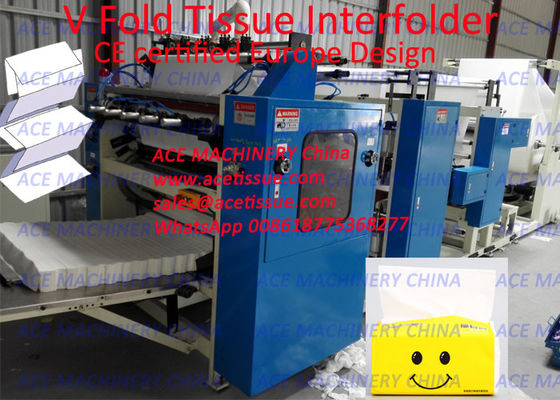 Máquina automática de Interfolder do lenço de papel de Kleenex com impressão a cores